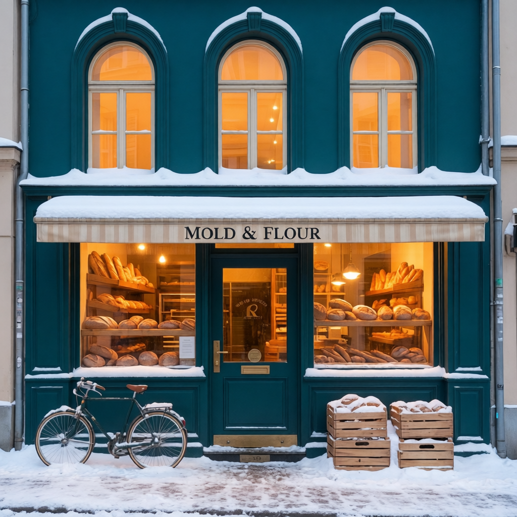 Snowy bakery edit, Qwen-Image-Edit